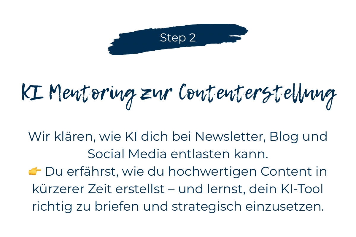 Ki Mentoring zur Contenterstellung